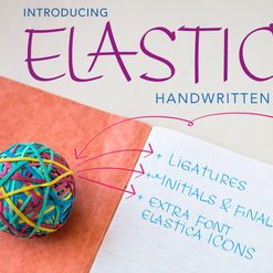 Elastica, Handwritten font with Elastica Icons