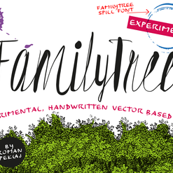 FamilyTree, Experimental handwritten font