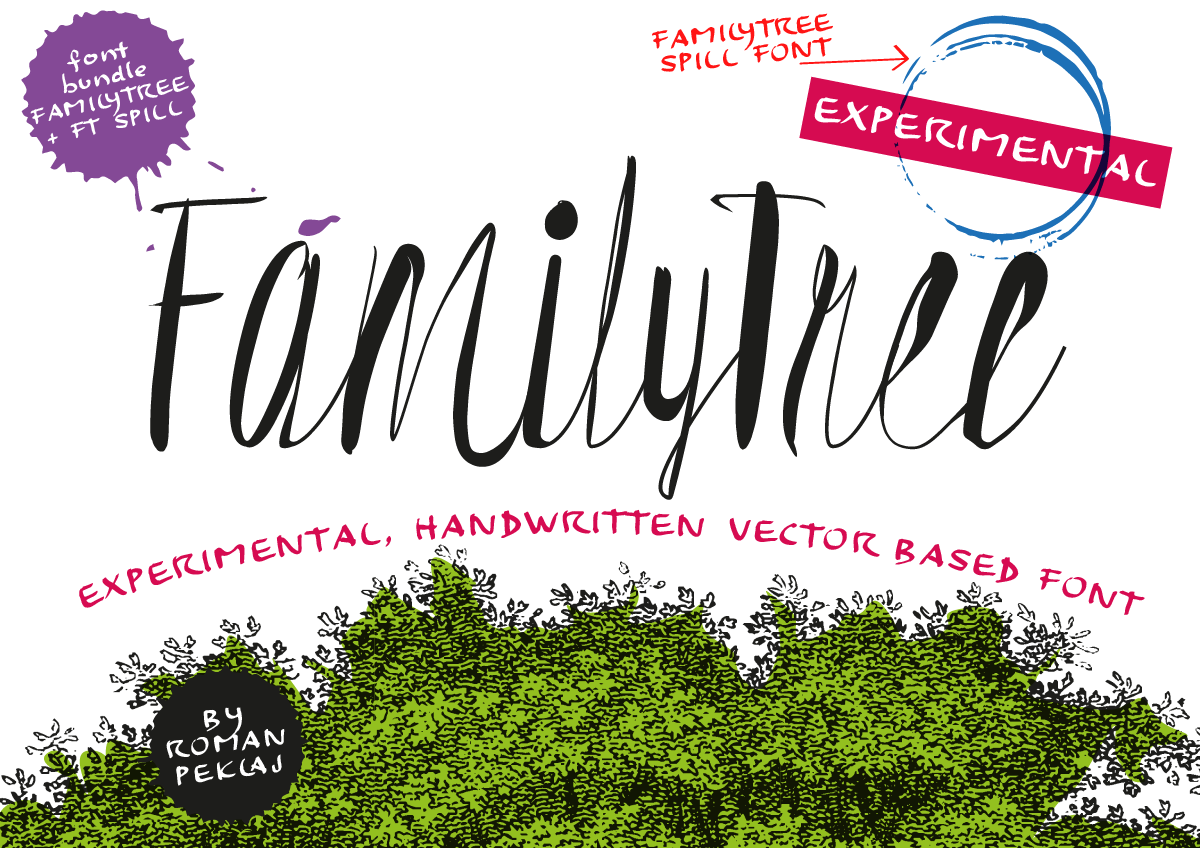 FamilyTree, Experimental handwritten font